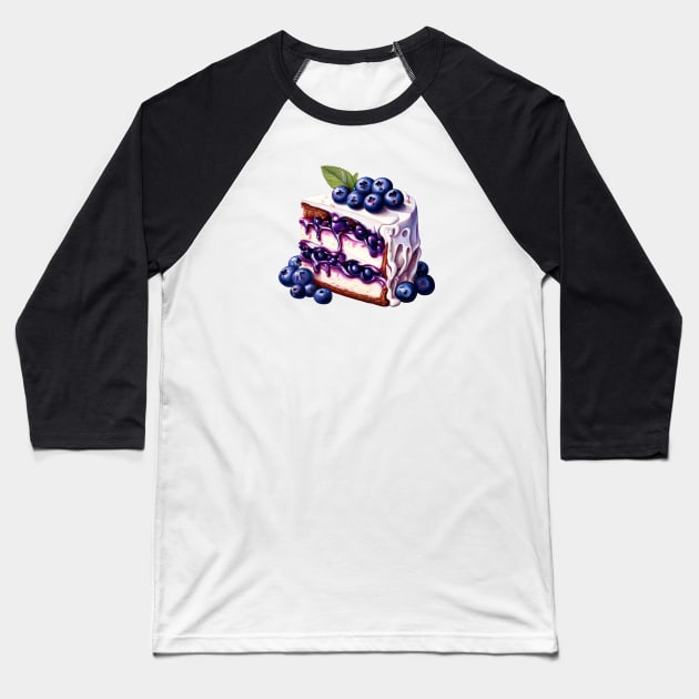 A Delicious Piece Of A Blueberry Cake Baseball T-Shirt by Sonja818